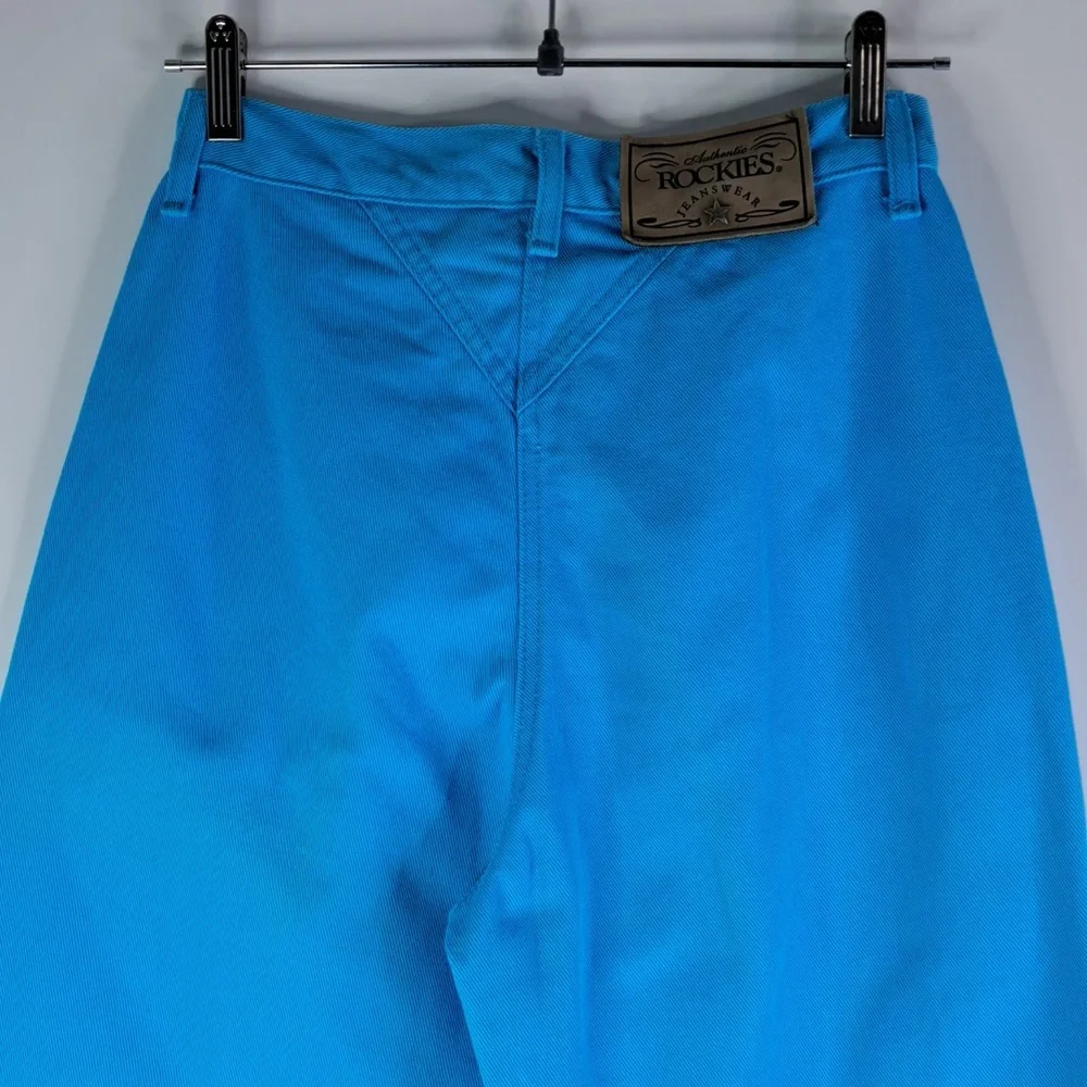 Rockies Robin Egg Blue High-Rise Western Jeans Waist 26" Inseam 37 - Picture 4 of 16